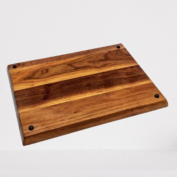 Melcor American Walnut Charcuterie Cheese Greek Key Tile Board - Picture 4 of 5